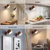 Solid Wood Magnetic Wireless Bedside Lamp: No-Drill Ambient Light Night Lamp for Kitchen & More