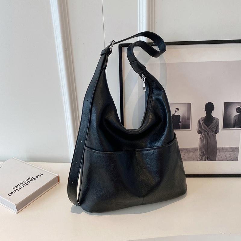 Retro Toteväska med Stor Kapacitet: Höst-/Vinterstil för högskolestudenter & pendlare