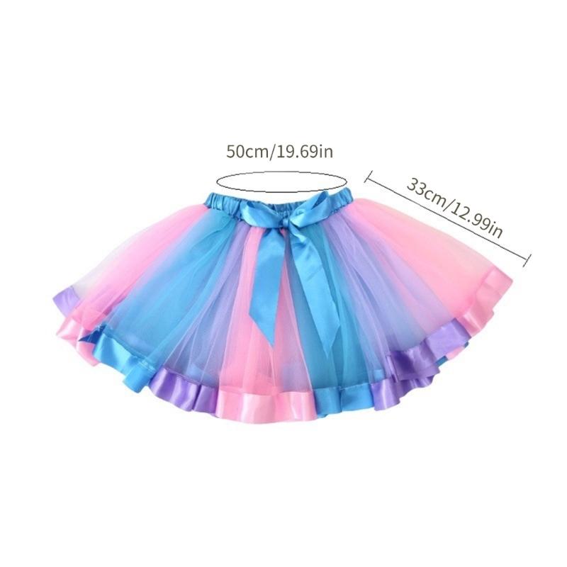 Layer Tulle Tutus Skirt Colorful Tutus Skirt Princesses Skirt Pleated Minis Skirt