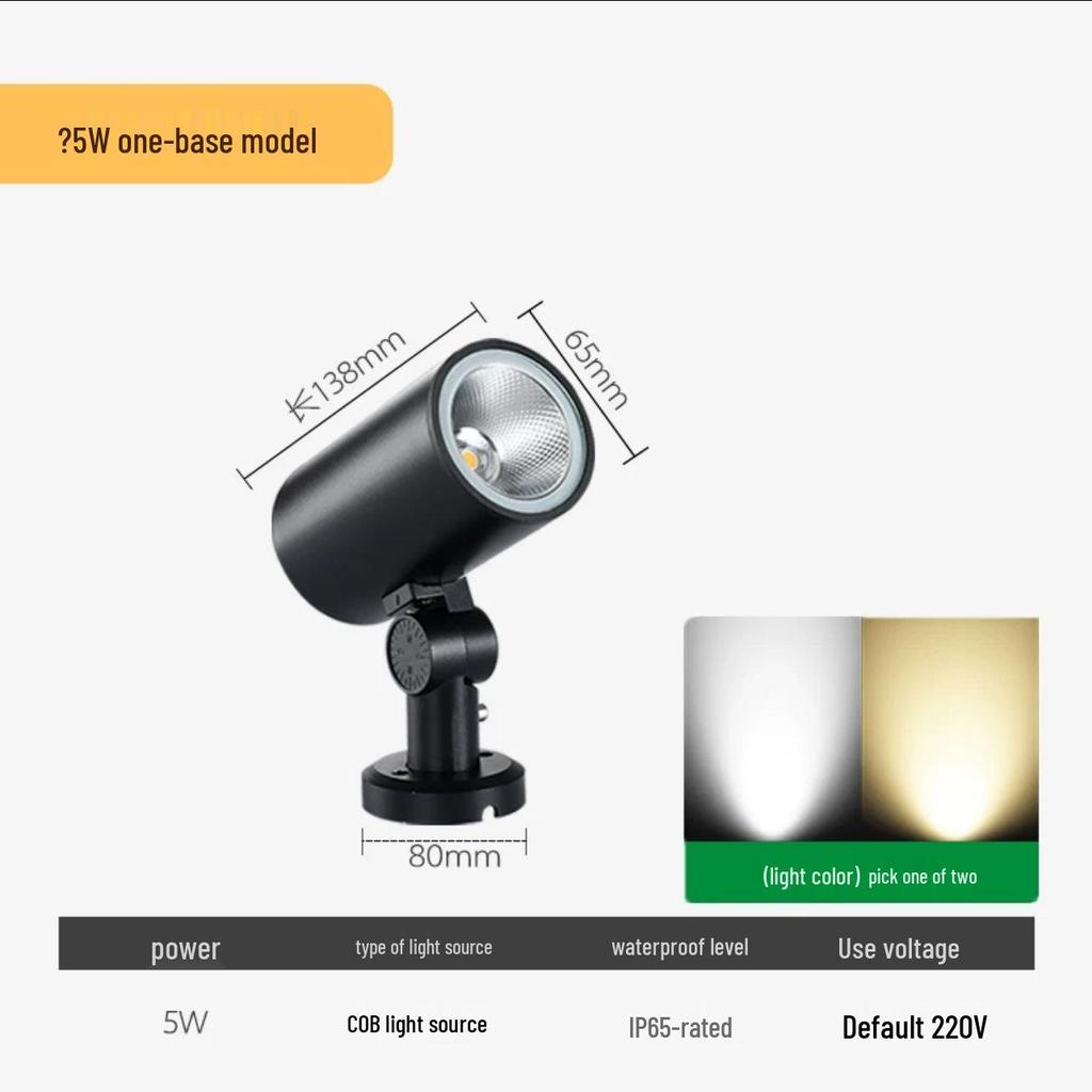 Outdoor LED Garden Spotlight Waterproof for Landscaping, Trees, and Lawns