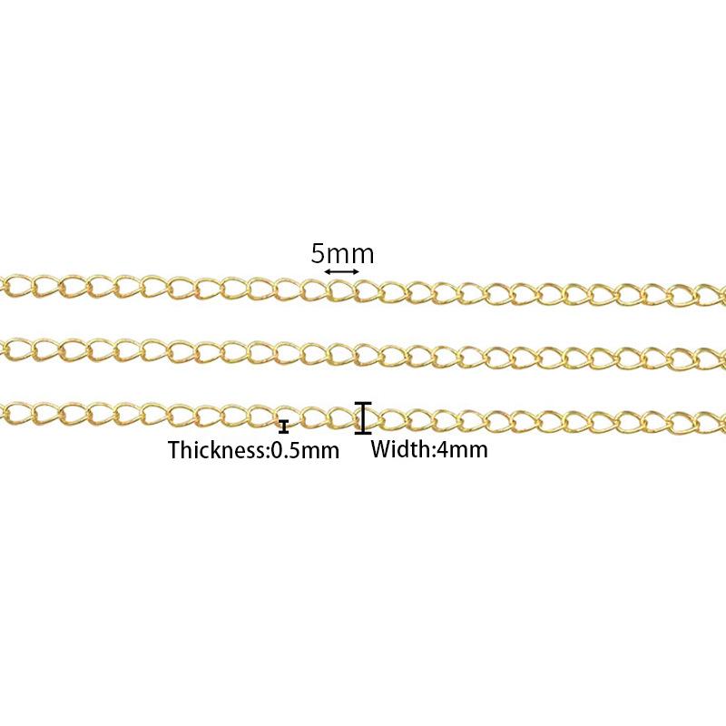 Multi Styles 14K Gold Plated Brass Necklace Chain Bulk for Jewelry Making Findings,DIY Jewelry Making Components Wholesale