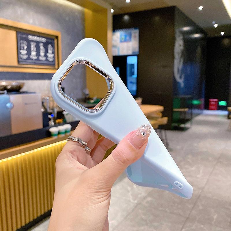 Metal Little Fat Girl Applicable IPhone15 Mobile Case 14ProMax Simple 16 Silicone 12 Apple 13 Protective Case