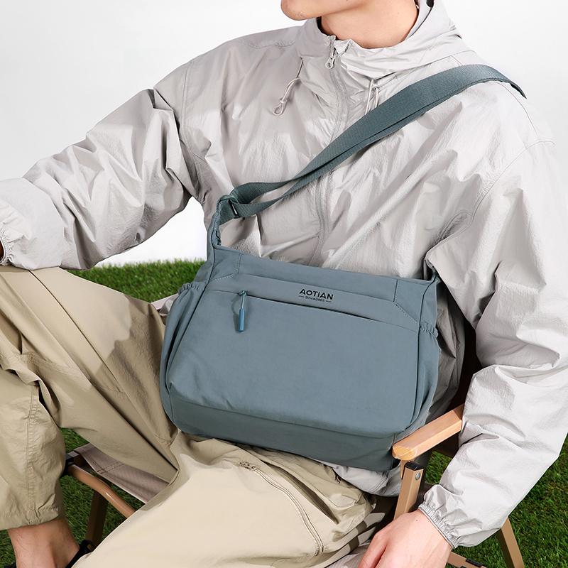 Casual Nylon Crossbody Shoulder Bag with Side Pockets Lightweight Travel Purse for Women Daily