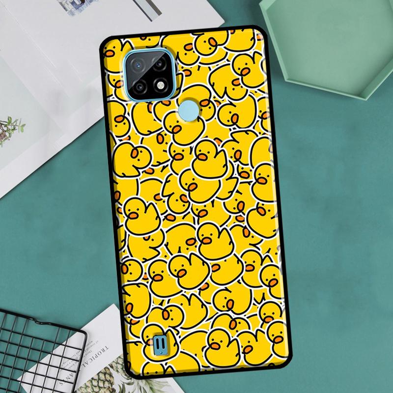 Kwaii Yellow Duck For Realme GT Neo 2 3 Master 8i 9i 8 9 Pro Plus C35 Case For OnePlus 9 10 Pro 9R 10R Nord2