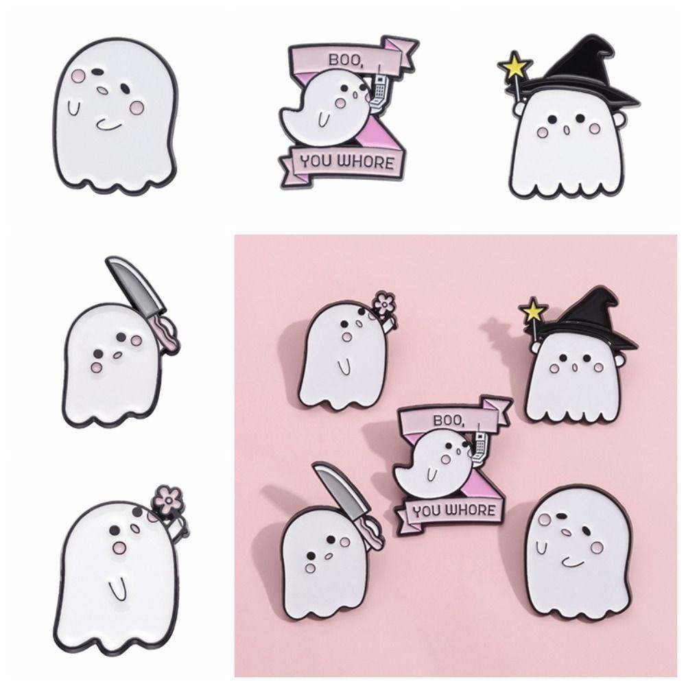 Zinc Zinc Alloy Little Ghost Brooch Enamel  Clothing Accessories   Teenage
