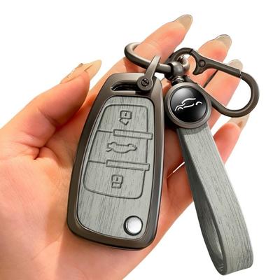 Trwałe Metalowe Etui na Kluczyk Składany do Samochodu Pokrowiec Muszla Dla A1 A3 8P 8L A4 A5 B6 B7 A6 A7 C5 C6 4F Q3 Q5 Q7 Q8 TT S3 S4 S6 RS Akcesoria