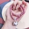 Armband mit Perlen 2025 neues Armband Schmuck für Freundin Nischen-Design-Sinn pummelige fu rose Perlenarmband