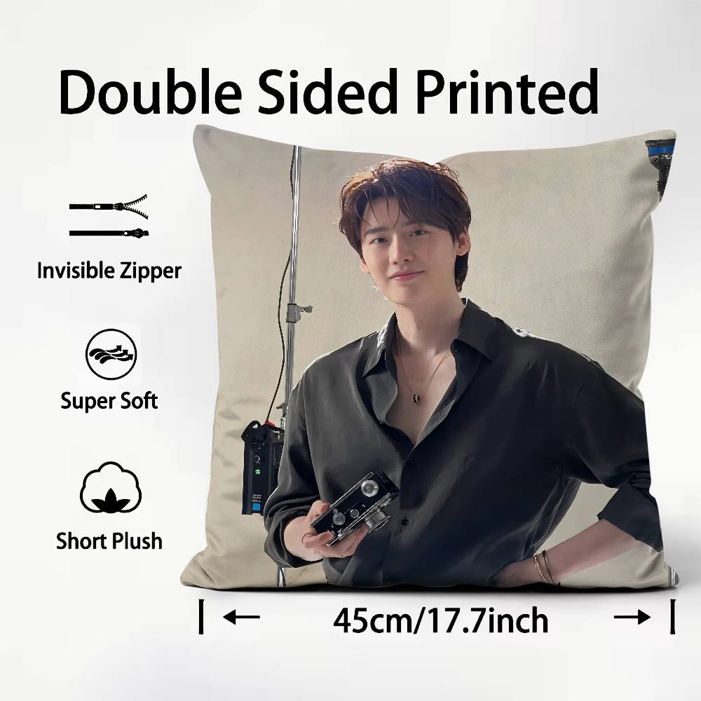 Actor L-Lee Jong S-Suk Pillow Case Pattern Printed Pillowcase For Living Room Sofa Cushion Cover & Bedroom Decor
