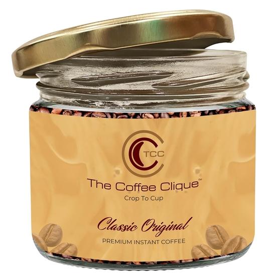 The Coffee Clique | Classic Original - 100g | Premium Instant Coffee | 100% Pure Arabica, No Chicory, No Additives | Serves 50 Rich & Flavorful Cups