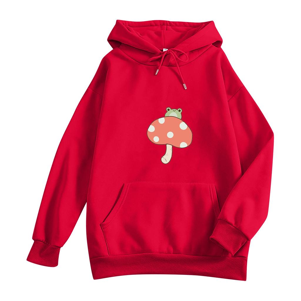Fashion Women's Print Loose Long Sleeve Top Women's Hooded Sweater