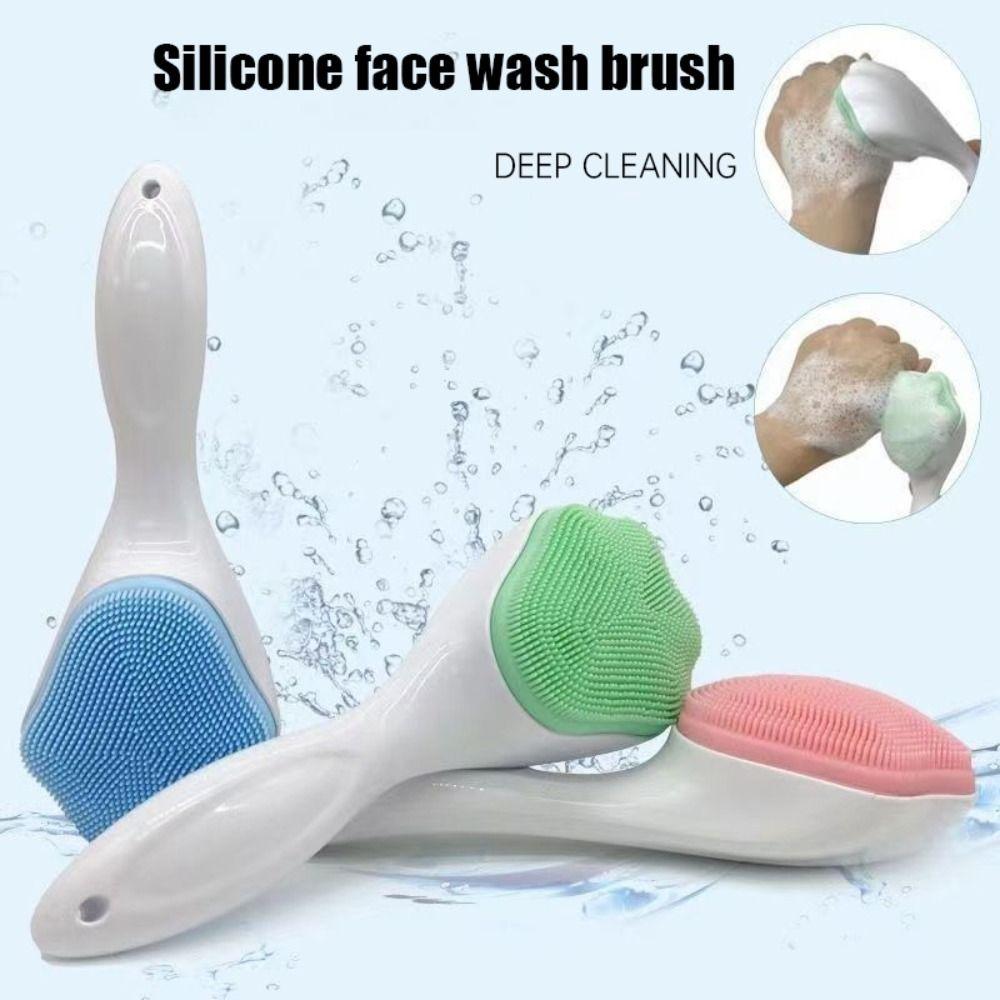 

Soft Bristled Cat Paw Cleanser Brush Exfoliating Silicone Massage Brush зелений
