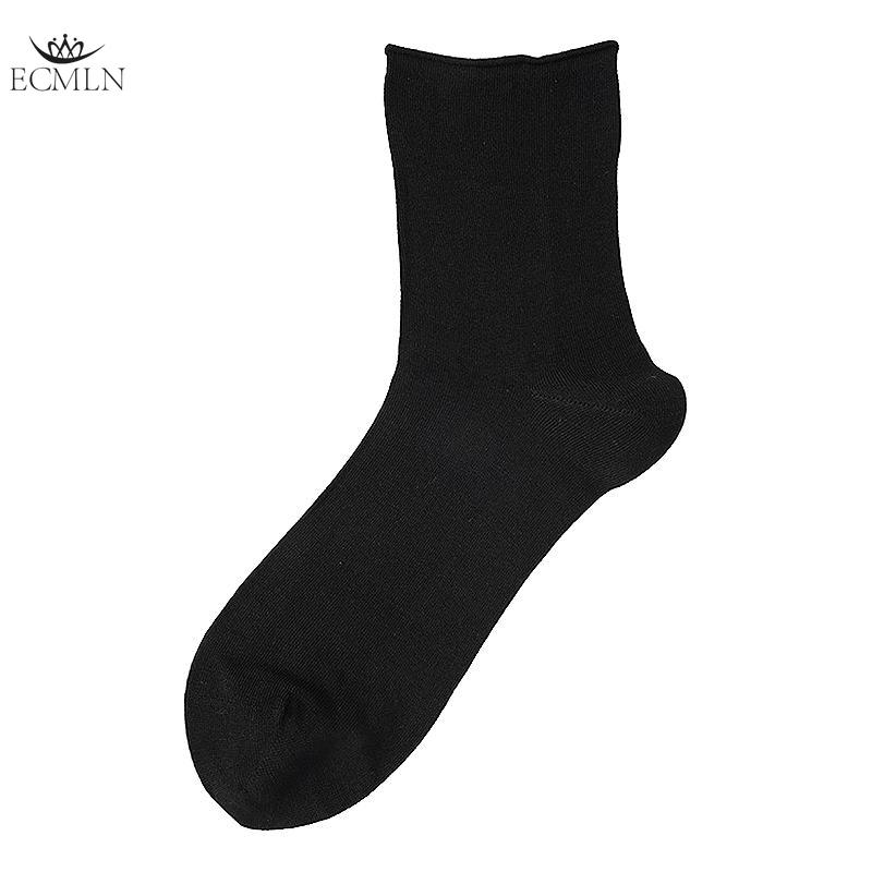 Women's Cotton Spring and Autumn Pure Color Simple Essential Anti Odor College Style Summer Breathable Socks
