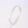 New Personalized Simple Design Titanium Steel  Women's Square Smooth Surface Light Luxury Versatile Non-fading  Jewelry