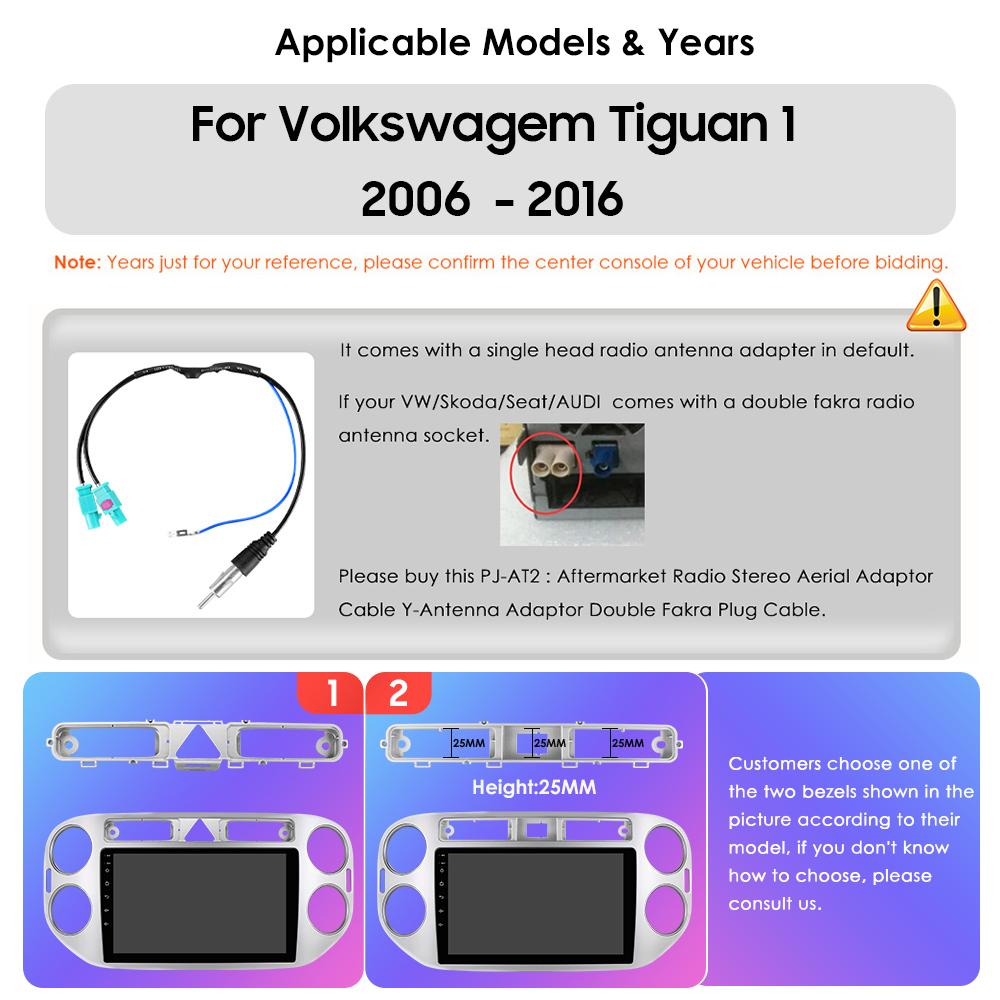 Hizpo DSP 9 cali 2din Android Autoradio GPS dla VW Volkswagen Tiguan 1 NF 2006 2008 - 2016 Radio samochodowe multimedialny odtwarzacz wideo inteligentny ekran