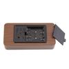 Electronic Digital Wooden LED Alarm Clock Sounds Control Temperature Desktop 1#