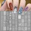 Home Manicure Nail Stamping Plate with Etched Metal Nail Art Templates, Reusable Nail Art Tool for Precise Pattern Transfer