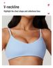 Umweltfreundliches, recyceltes, schnell trocknendes Yoga- und Lauf-Outfit - Damen-Fitnessanzug mit kurzen Ärmeln und stilvollem Rückendesign (Modell 8799)