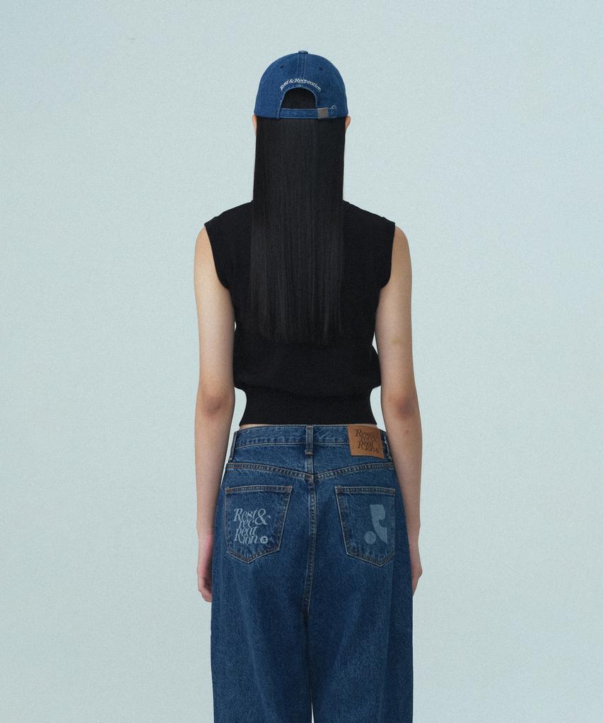 Rest&Recreation Double Line Knit Vest - Black