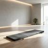 3-Piece Foldable Gym Mat Grey 180 X 60 X 5 Cm, Yoga and Pilates Mat with Handles and Synthetic Coating