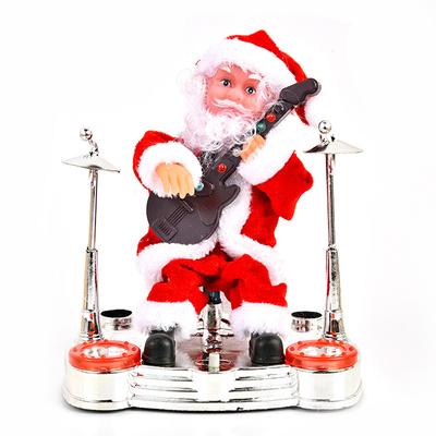 Xmas Electric Music Santa Doll Playing Ornament For Xmas Decorations for Children