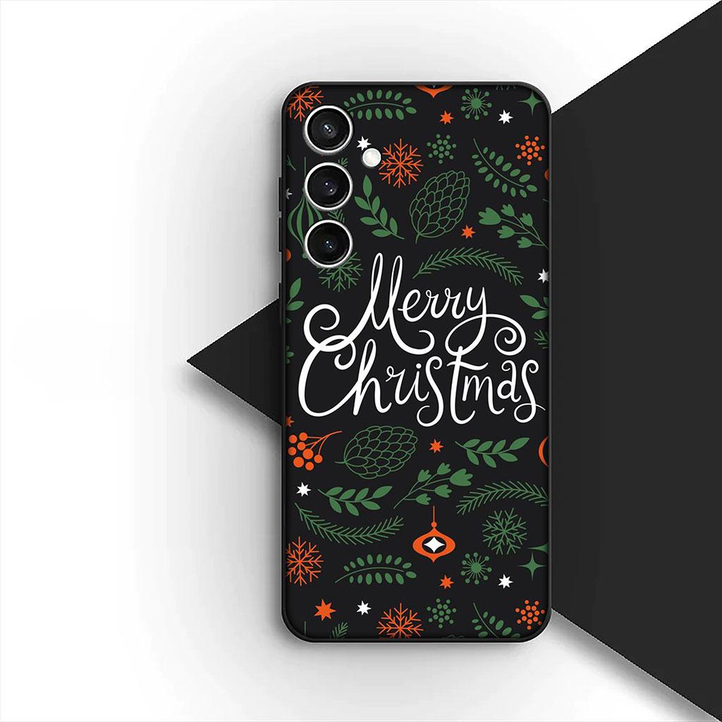 Snow Merry Christmas Tree Deer gift Silicone Phone Cover for Apple iPhone 17 Air 12 13 Pro Max Mini ProMax 7 + 8 Plus Soft Case