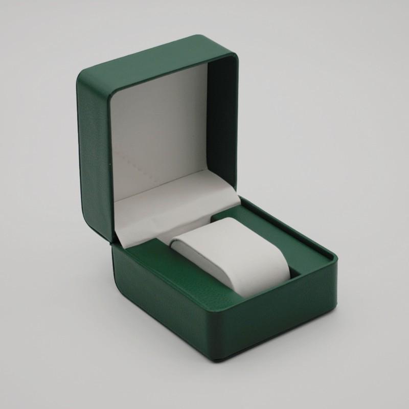 Rounded Corner PU Leather Single Watch Storage Box with Threaded Flip Cover
