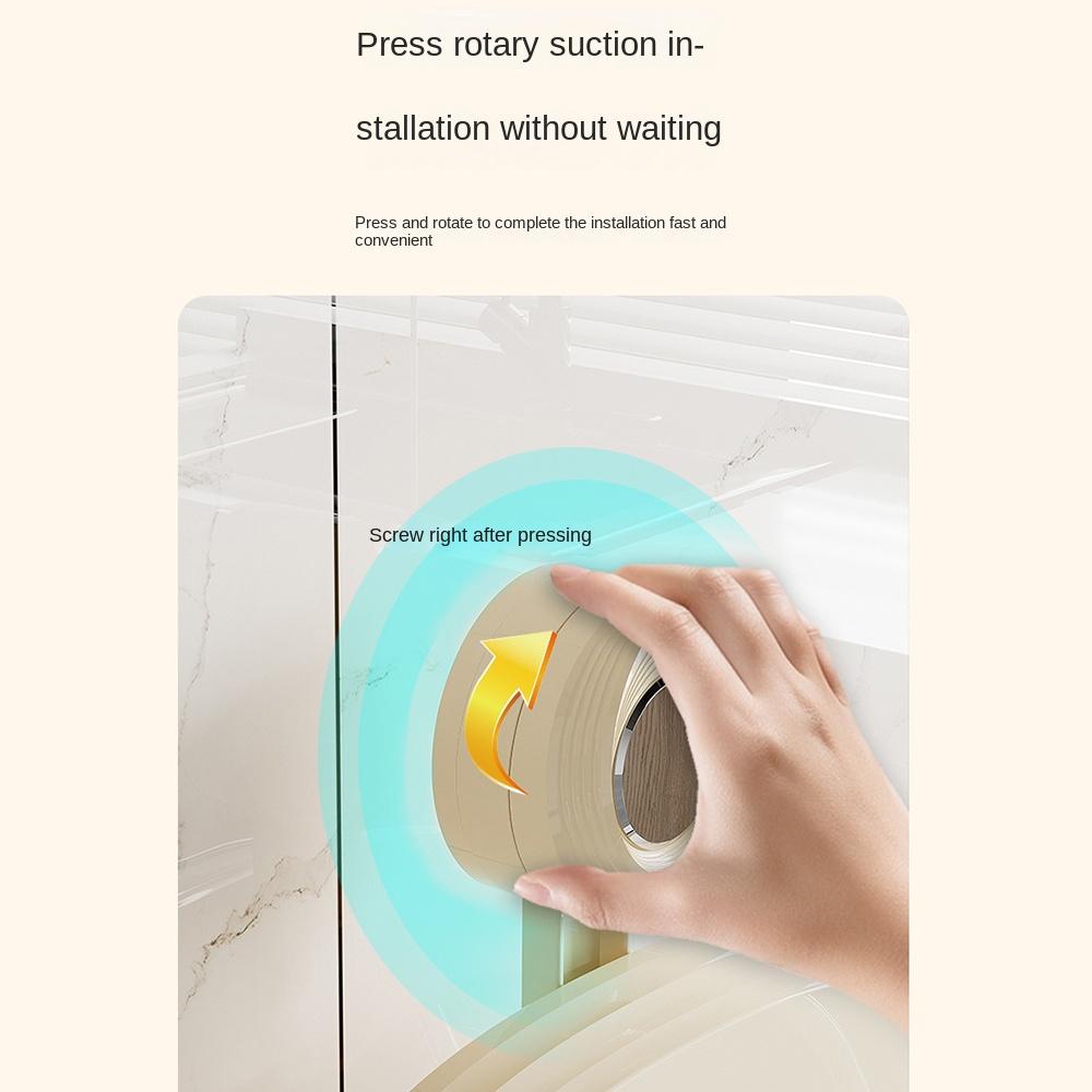 Punch-Free Pan Cover Storage Holder Suction Cup Cutting Board Holder Cream Style Pot Lid Rack