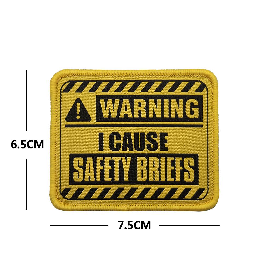 

DANGER WINNING WARNING Reflective Eject Velcro Patch for Zebra Crossings