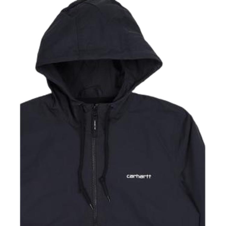 Carhartt WIP Jednobarevná bunda s kapucí a dlouhým rukávem Pánské bundy Námořnická modrá I027797-00B-XX