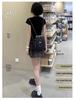 Summer 2025 Floral High-Waisted Loose Slimming Drawstring Anti-Exposure Cake Skirt