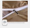 Summer Nude Four-Piece Solid Color Mulberry Silk Bedding Set with Ice Silk Bed Sheet