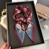 New imitation velvet herringbone pattern cotton and linen small square scarf silk scarf headscarf shawl travel versatile scarf women's scarf