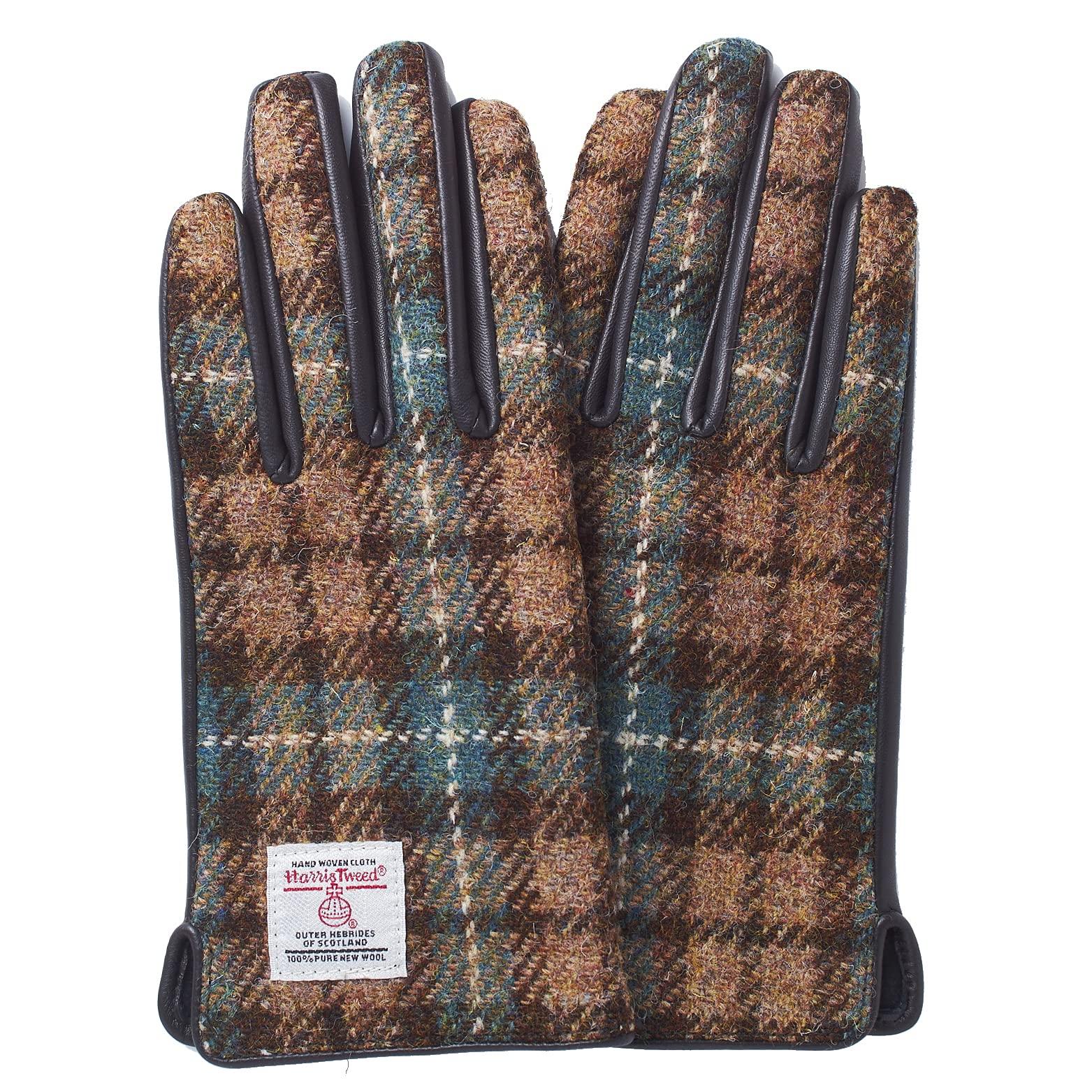 

7th HEAVEN Harris Tweed Leather Gloves Women s AY-15AWGL-001 (Charmint)