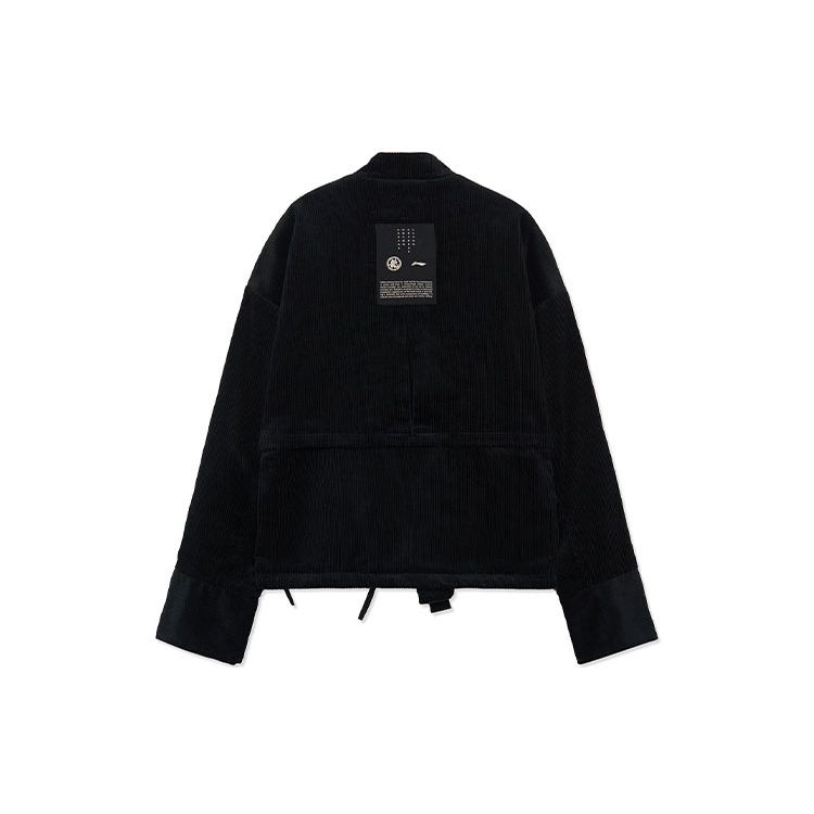 Li Ning X Jackie Chan Collaboration Kung Fu Series Loose Casual Lace-Up Jacket Men Jacket Black AFDR825-2