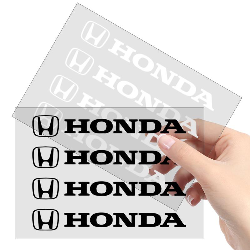 4Pcs Car Door Handle Stickers Tire Rear View Mirror Decals For Honda Fit Mugen Insight Type S R VTEC DOHC Modulo Vezel Legend