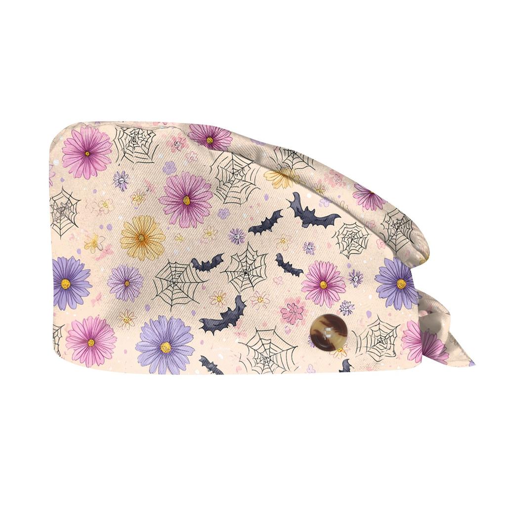 Fashion Halloween Print Work Hat Casual Wash Hat Bag Cap