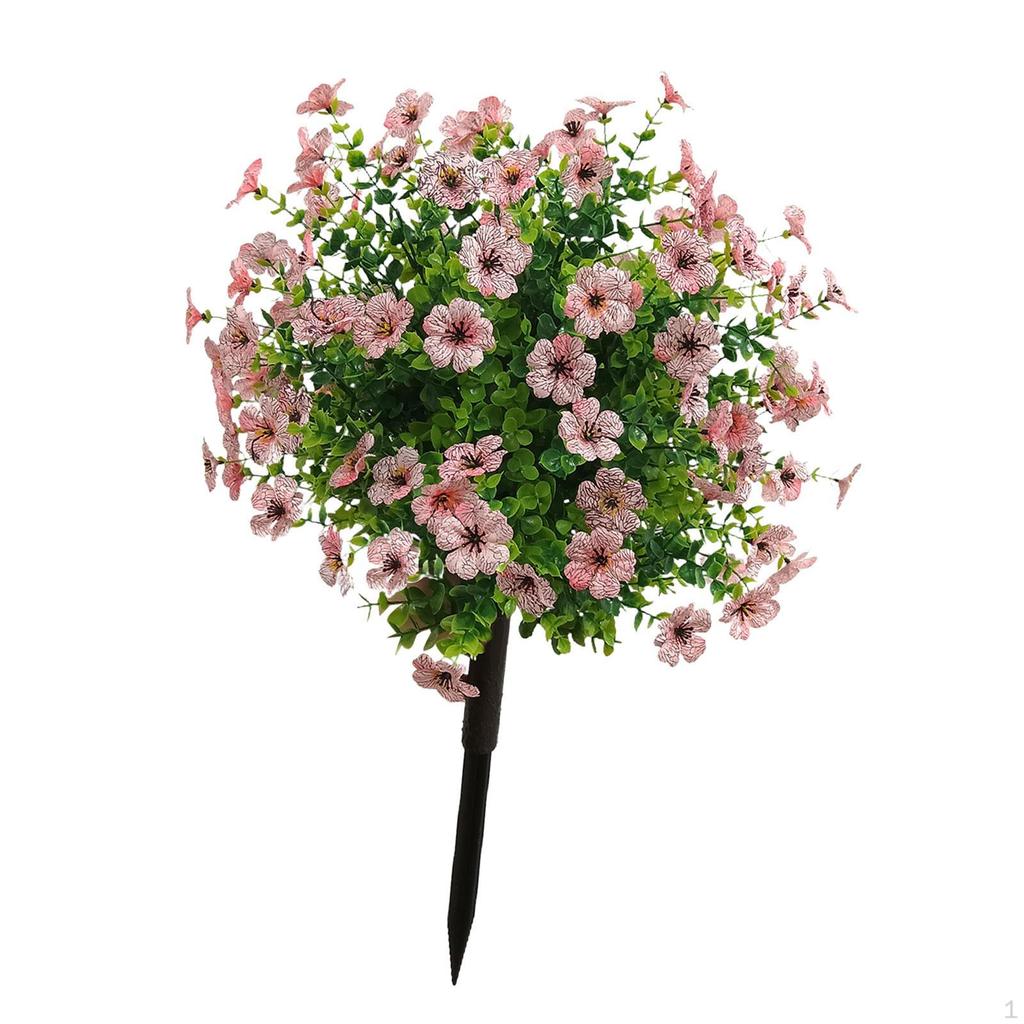 Artificial Flower Garden Stake Plant 24" Faux Greenery Shrubs for Outside Wedding