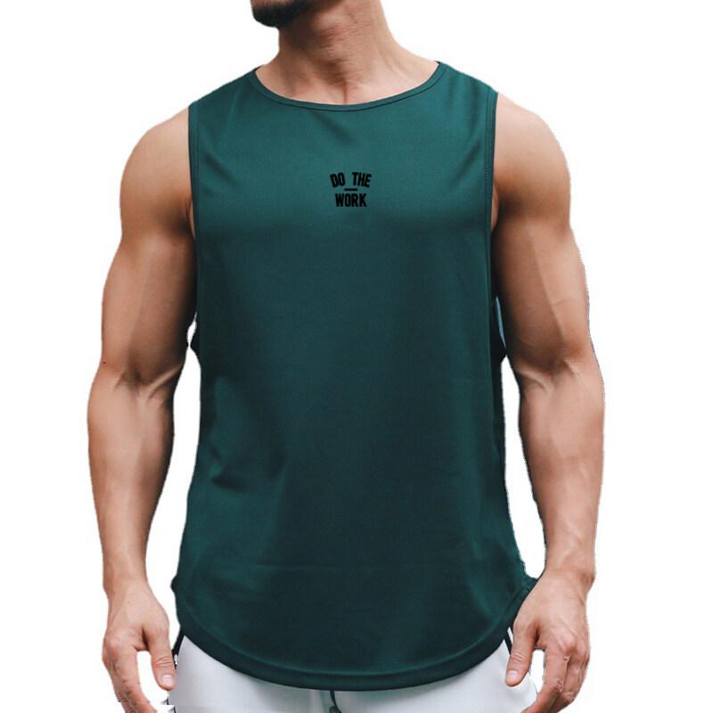Muscleguys Summer Loose Mesh Tops Bodybuilding Vest Workout Shirt Muscle Guys Vest Mens Fitness Stringer Tank Top Printed Tops