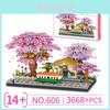 Creative Sakura Train Station Scene Assembly Building Block For Collectors And Kids