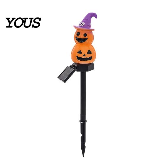 Waterproof Garden Stakes Halloween Solar Pumpkin Light, Ghost Stake Decorative Porch Lights LED Pathway Light for Yard Patio Lawn Decor Autumn