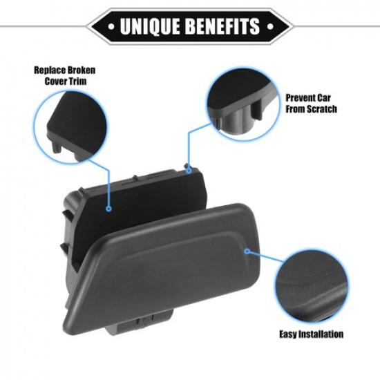 Glove Box Lid Latch Lock Handle Cover Compatible for Ford Fiesta 2011- Black