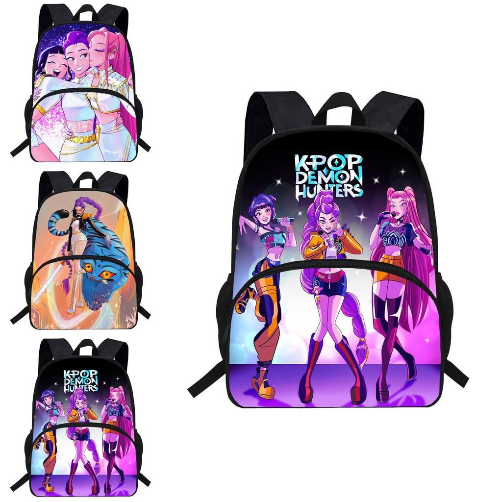 Kpop Demon Hunters Backpack For Kids With Breathable Oxford Fabric And Shock Absorption For School Use