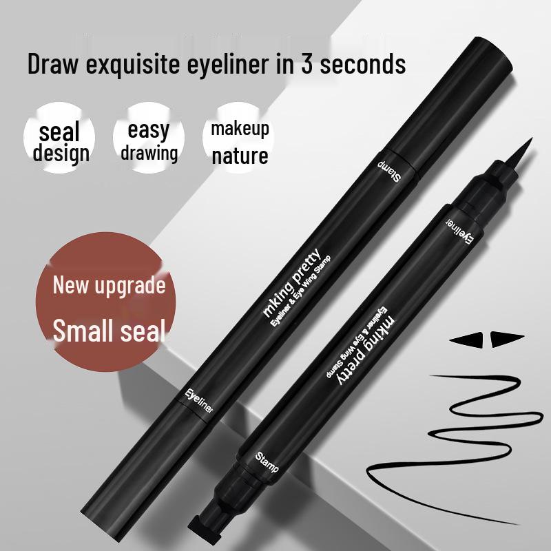 MKING PRETTY Double-ended Waterproof Triangular Seal Eyeliner - Smudge & Sweat-proof
