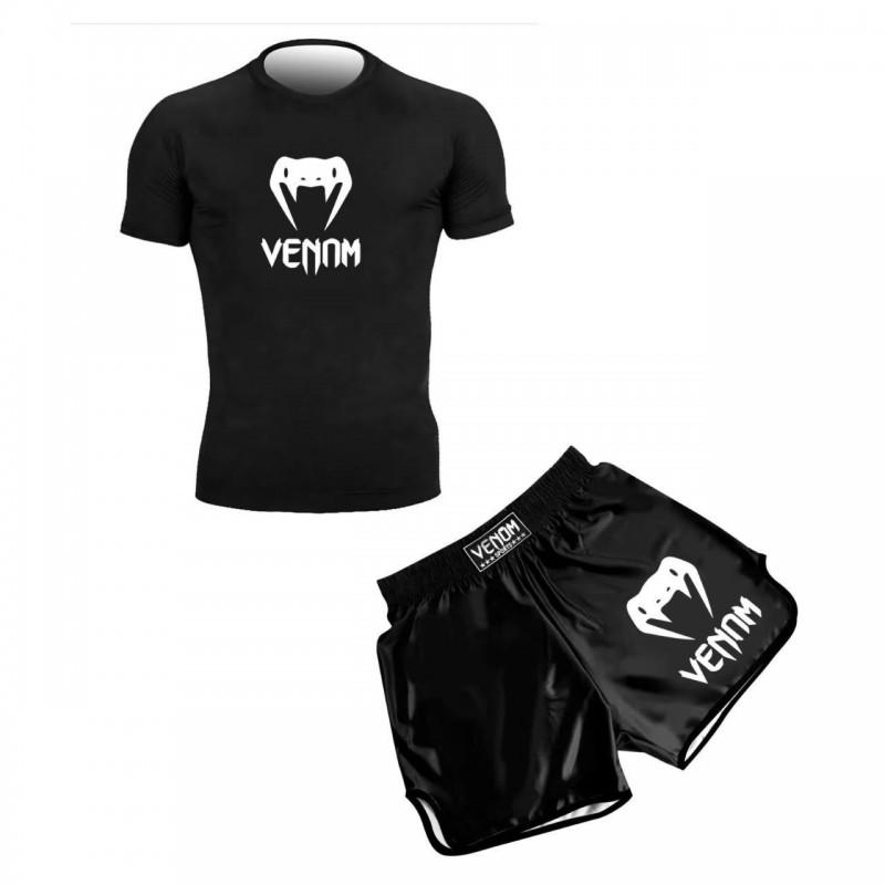 MMA Trainingsshorts Set Herren Damen - Schnelltrocknend Boxen Muay Thai Kampfsportbekleidung Fitnessstudio Fitness