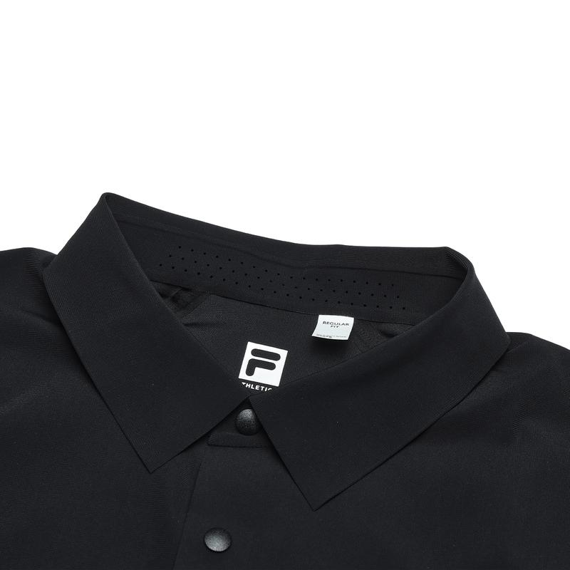 New FILA Polo Shirt Men's Pitch Black A11M423132FBK