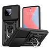 KEYSION Shockproof Case for IQOO Z10 Turbo Pro 5G Slide Camera Lens Protection Ring Stand Phone Back Cover for IQOO Z10 Turbo 5G