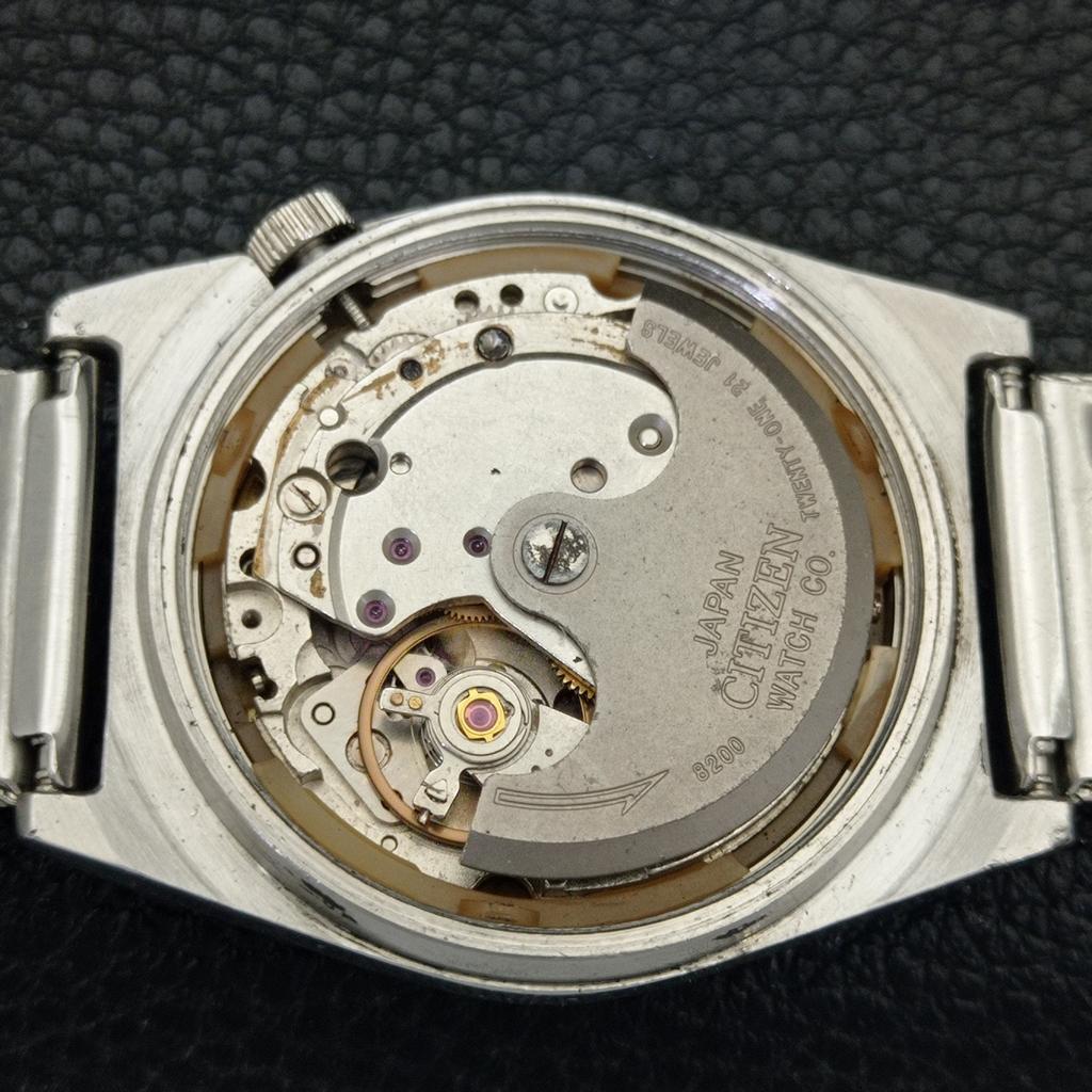 AUTOMATISCHE VINTAGE CITIZEN 8200 JAPAN HERREN ORIGINAL ZIFFERBLATT UHR a702157-5 R208-a702157