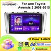 Android Car Multimedia Player For Toyota Avensis 3 2008-2015 GPS Navigation CarPlay 4G Head Unit Stereo Video Player