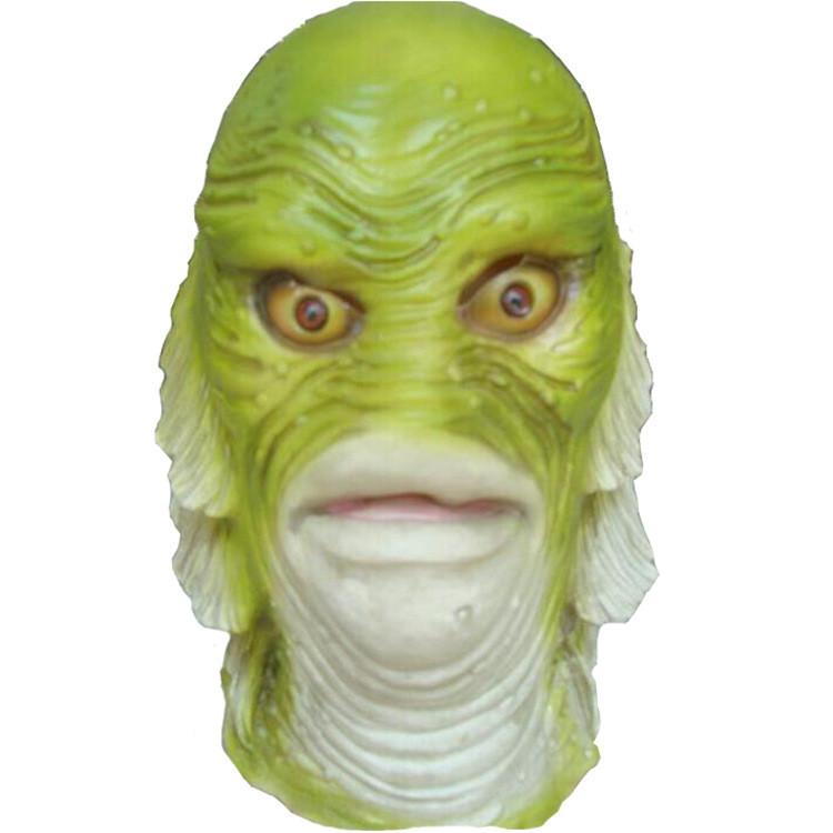 Monster Human Fish Head Mask With Latex Material For Role Play And Festival Costumes
