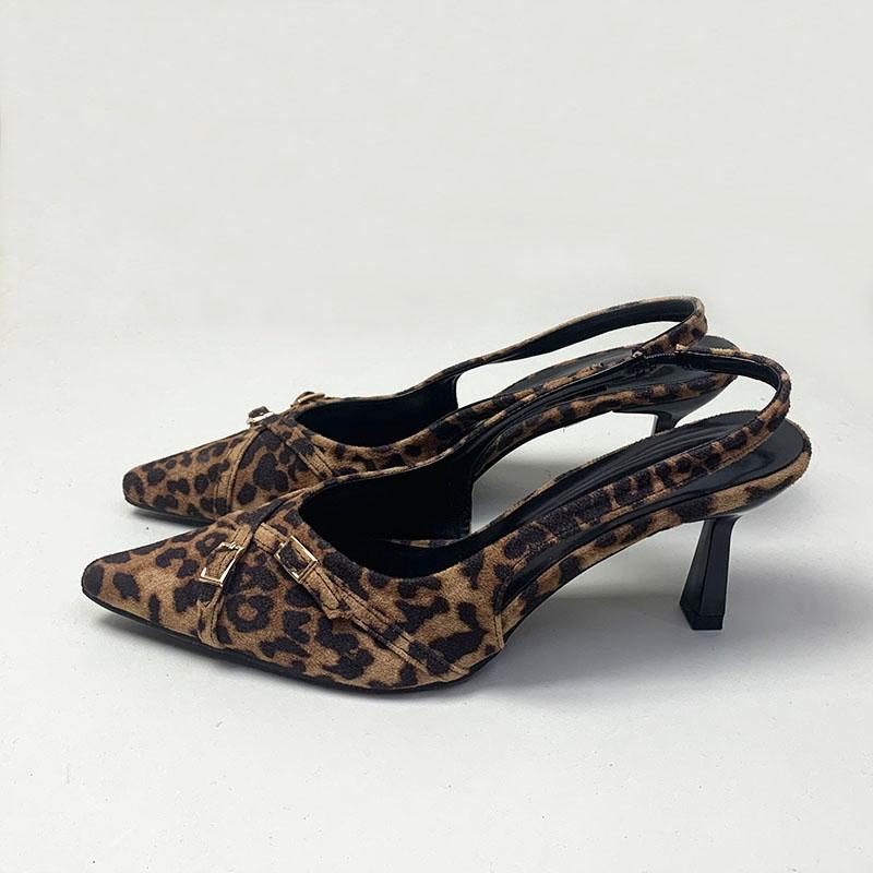 Fashion New In Women Heels Pumps Shoes Fashion Shallow Female Slip On Slingbacks High Heels Shoes For Ladies Footwear Big Size 43